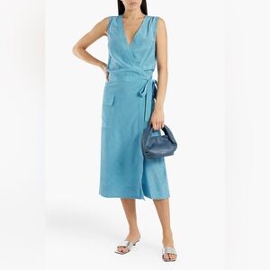 EQUIPMENT Maovesa Polka-Dot Silk Crepe De Chine Midi Wrap Dress